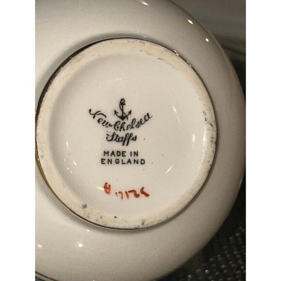 Vintage New Chelsea Staffs Bone China Bowl & Creamer Set – Made in England - Picture 4 of 5